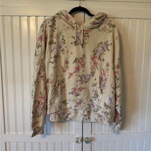 LoveShackFancy Floral Cream Hoodie